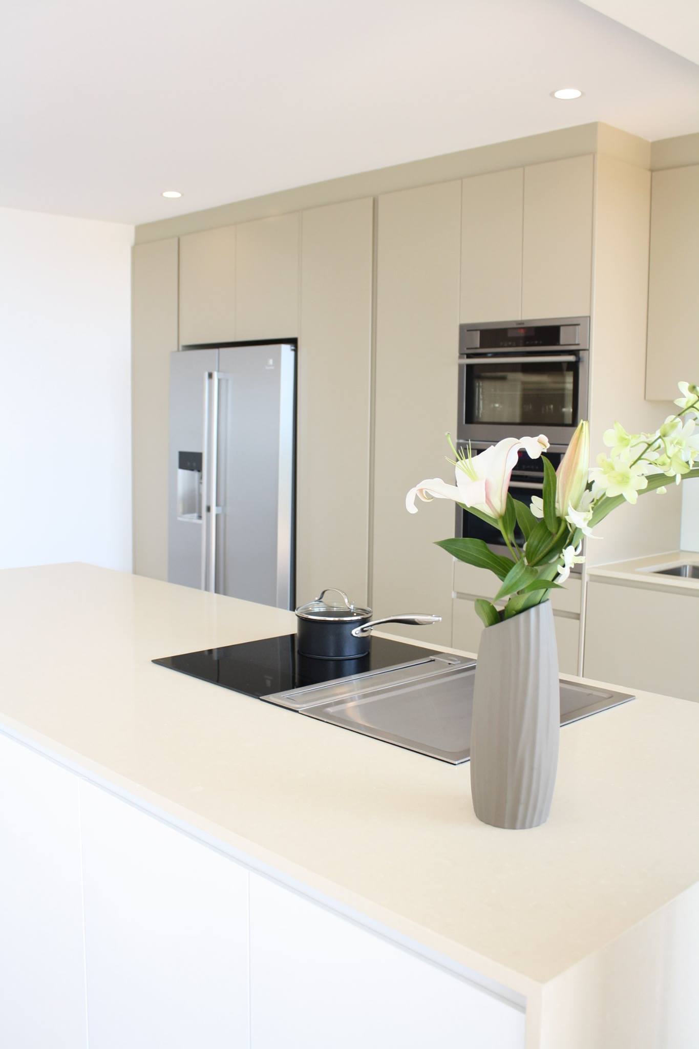 designer home builders sunshine coast minimal white kitchen