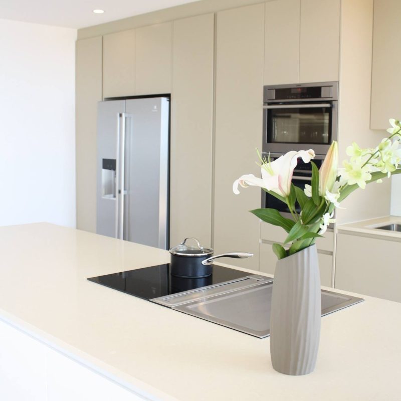 designer home builders sunshine coast minimal white kitchen